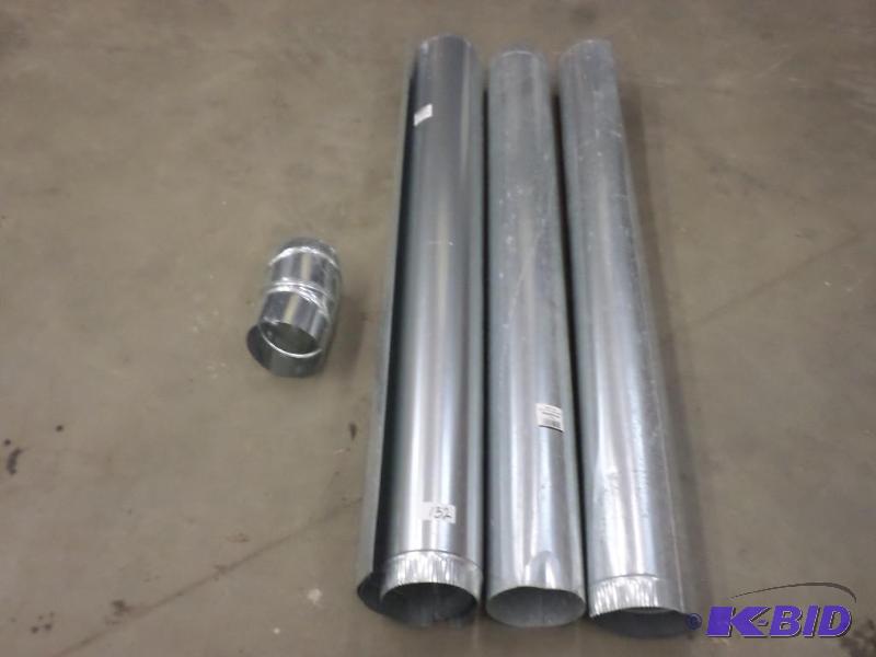 lot 132 image: Lot Of 6&quotx60" Stove Pipe Pieces &am...
