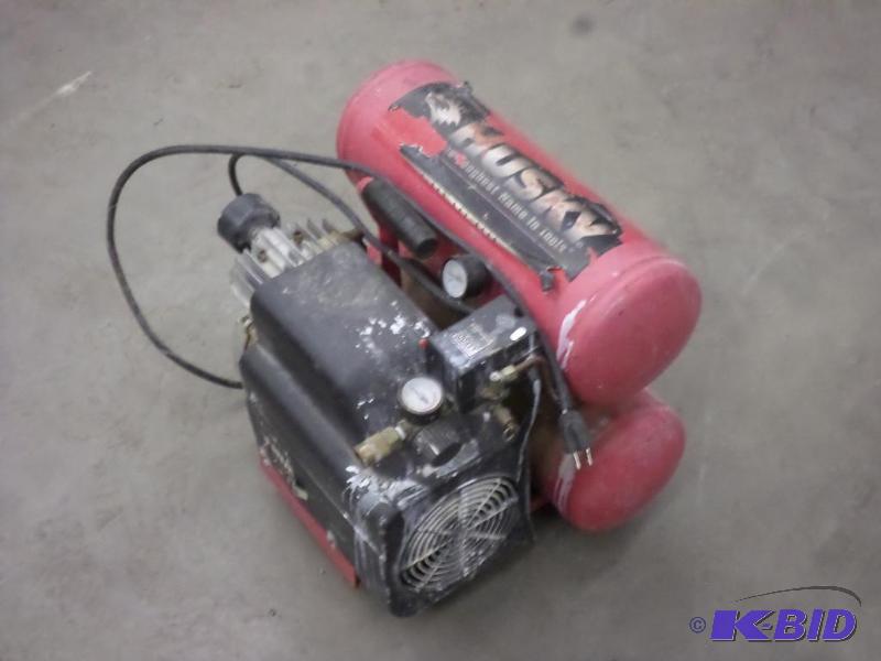Husky Twin Tank Air Compressor Loretto Equipment 249 K BID