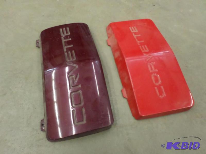 lot 64 image: (2) Corvette License Plate Covers...