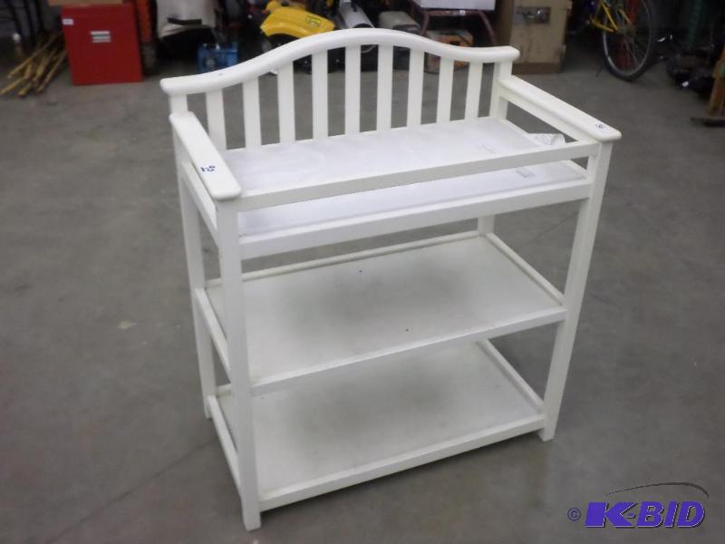 lot 90 image: 3-Level Wooden Baby Changing Station...
