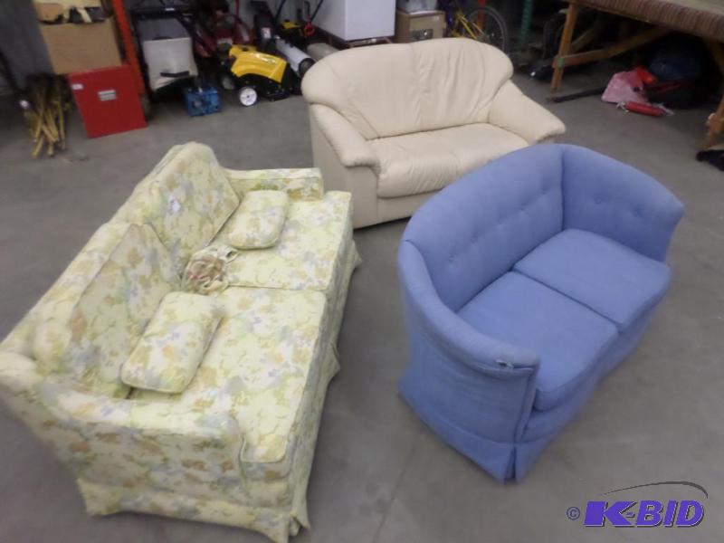 lot 91 image: Lot Of (3) 2-Seater Sofas...