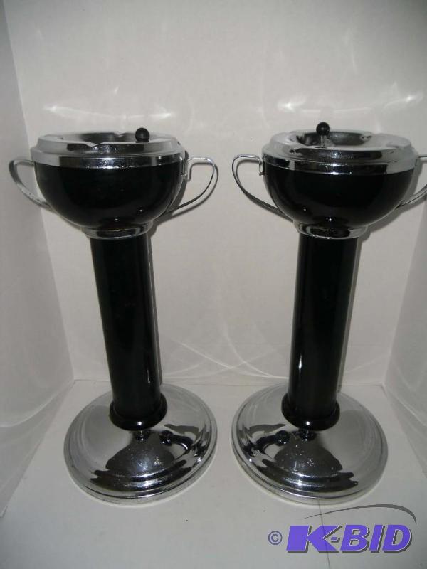Not just one Pair of Mid-Century Smoking Stand Ashtrays