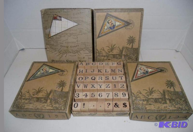 Crafters 5 Sets of Alphabet Rubber Stamps by Ivory Coast Trading Post RS Lot #1
