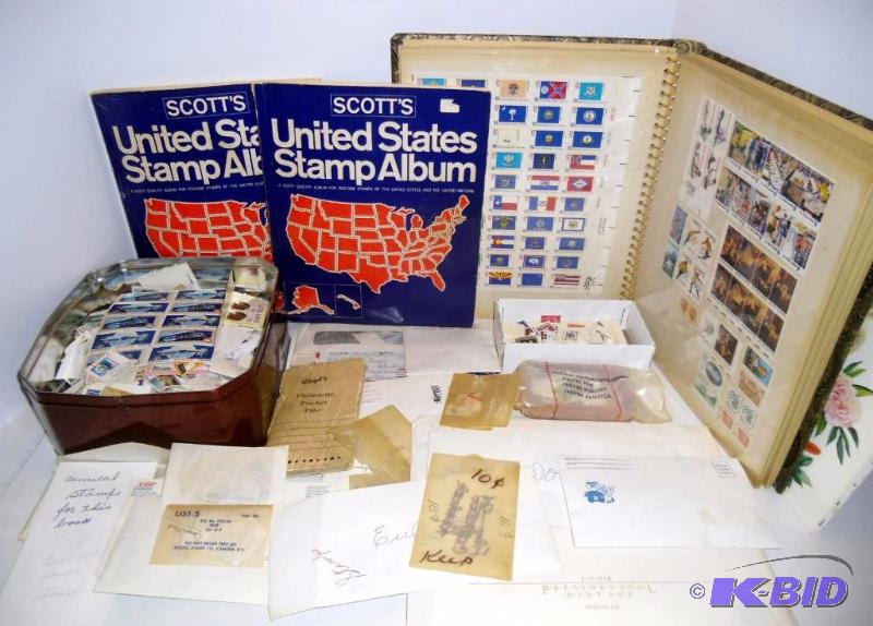 Estate Collection of US and Foreign Stamps Albums and Loose Stamps
