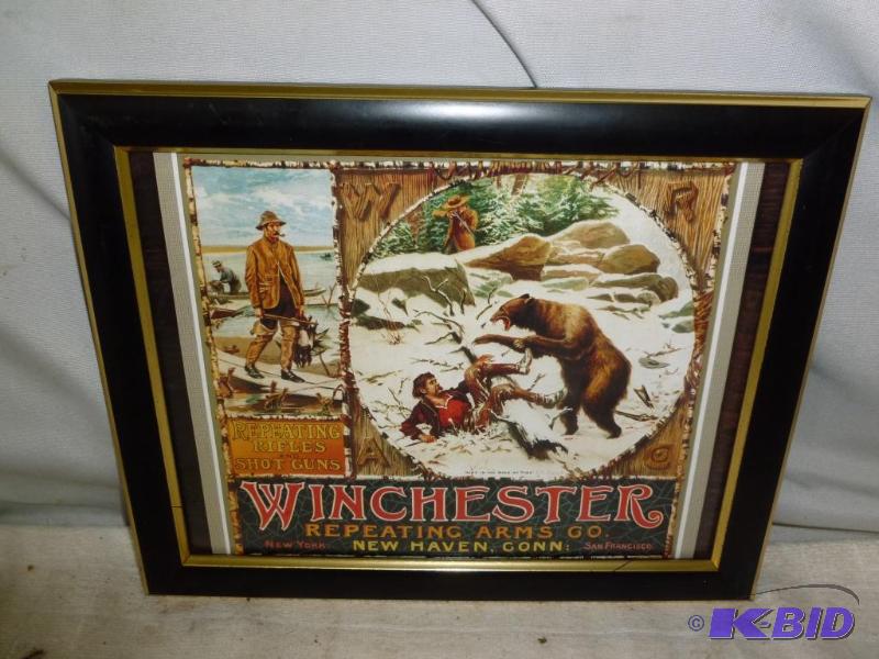 lot 107 image: Winchester Repeating Arms Co. framed picture ...