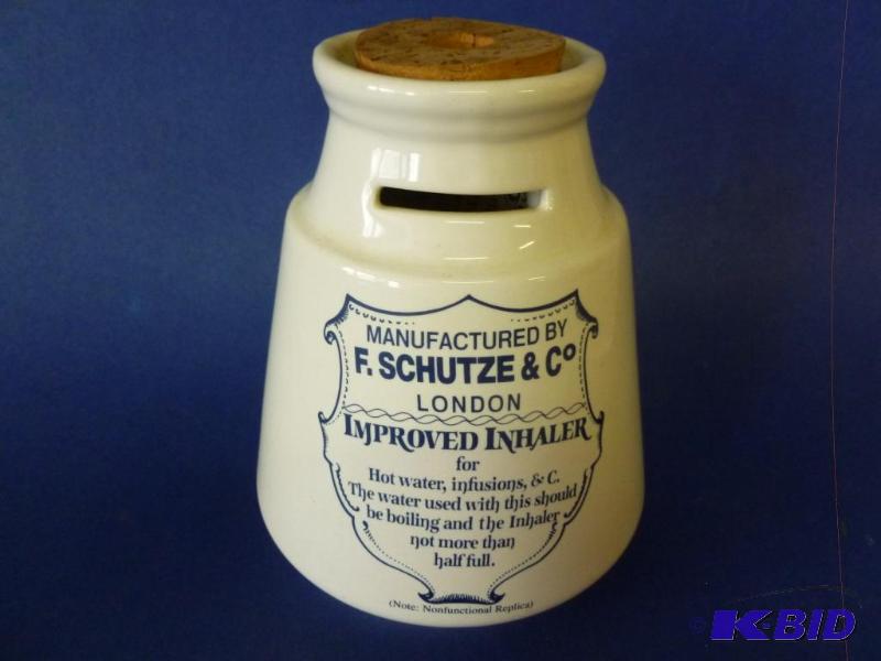 lot 133 image: F. Schutze & Co. Improved Inhaler porcela...