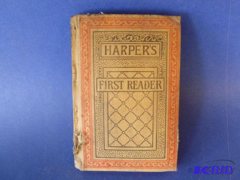 lot 134 image: Antique Book - Harpers First Reader - 1888, ...