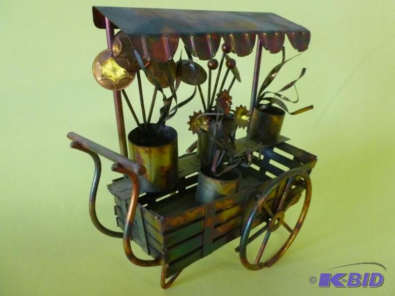 lot 141 image: Nice cut metal shelf decoration that measures...