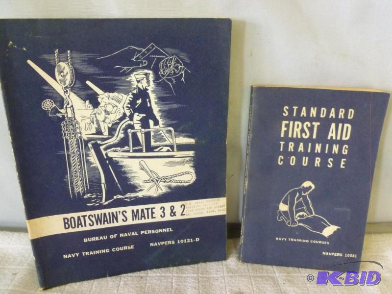 lot 172 image: Lot Of Two Vintage U.S Navy Serviceman Manual...