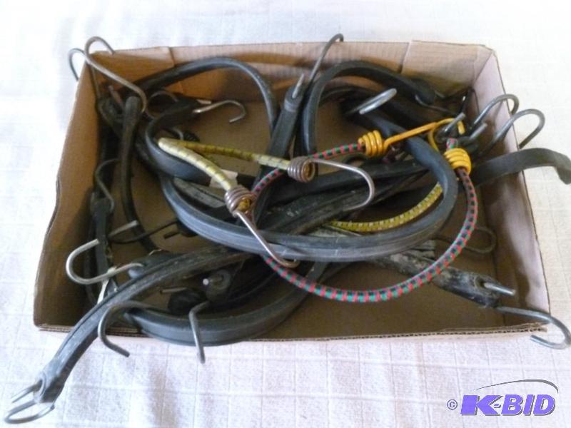 lot 22 image: Large lot of rubber and bungee straps. ...