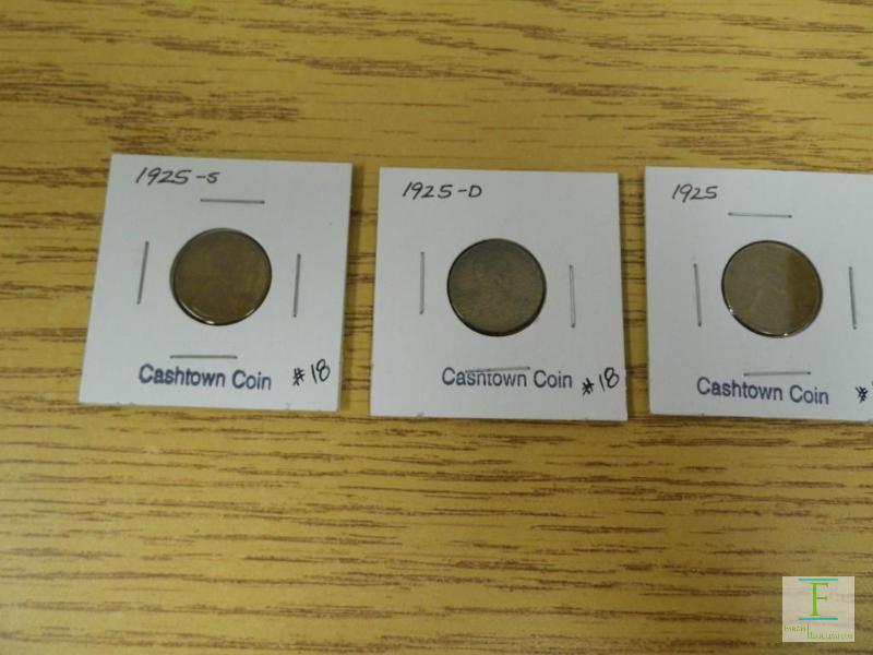 1925 P, D & S Wheat Cents