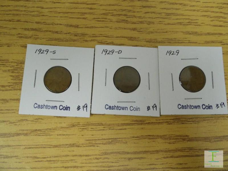 1929 P, D & S Wheat Cents