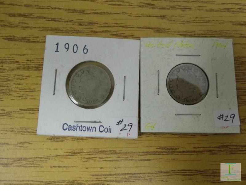 1904 & 1906 Liberty Head Nickels