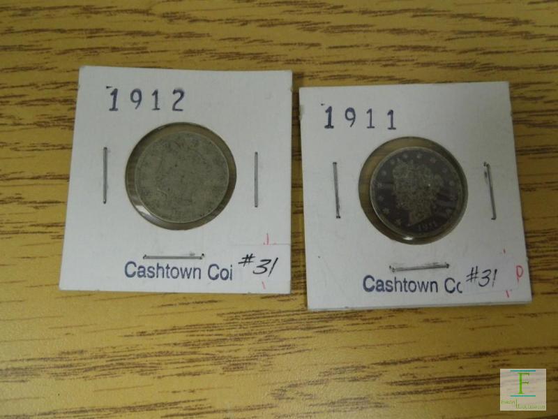1911 & 1912 Liberty Head Nickels
