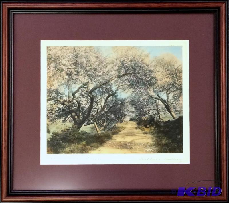 lot 5 image: Listed Artist Wallace Nutting Original Hand Signed Honeymoon Drive.  Valued at over $100