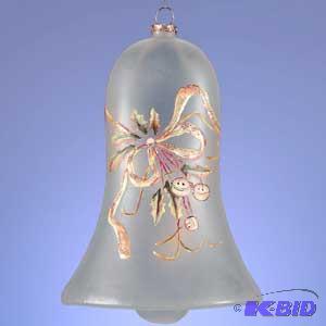 Ribbon Glass Bell Ornament