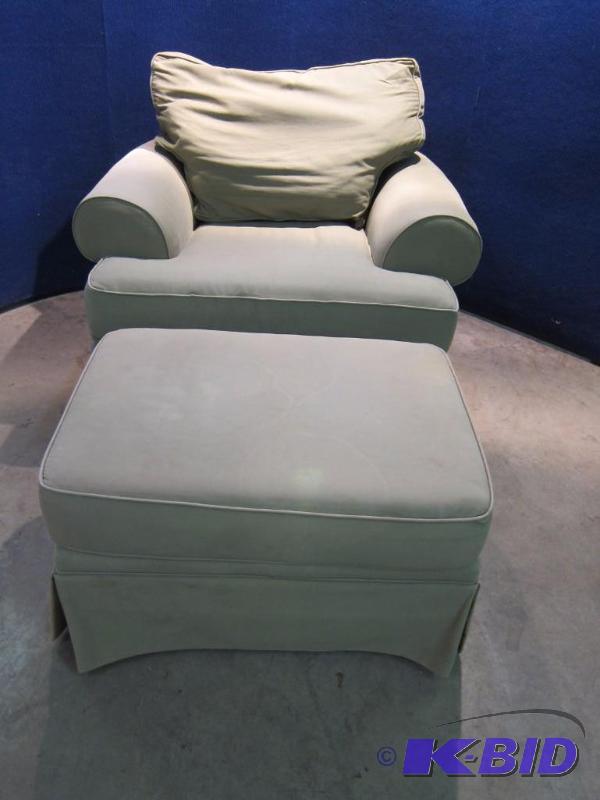 Upholstered Chair & Ottoman