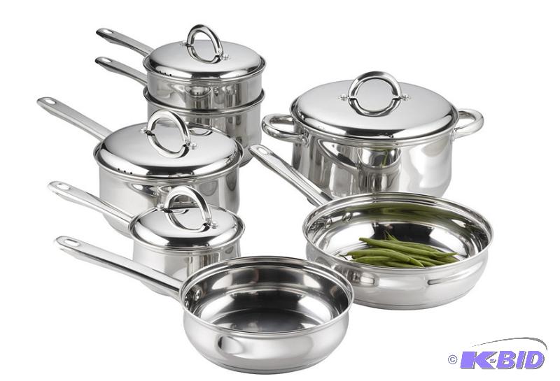 11 Piece Stainless Cookware Set
