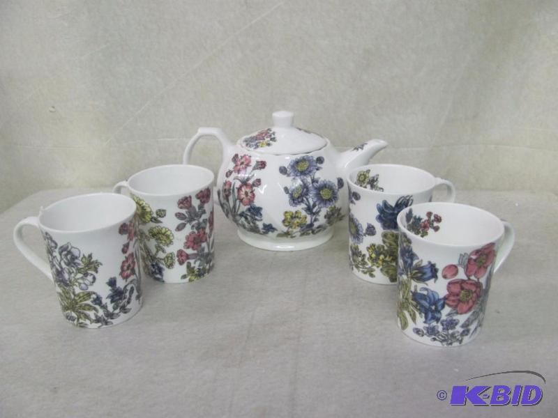 5 Piece Bone China Tea Set