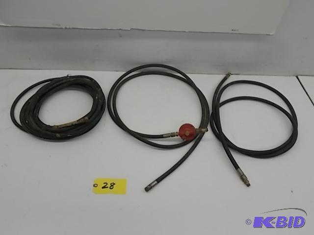 (3) LP Gas Hoses &amp Regulator...