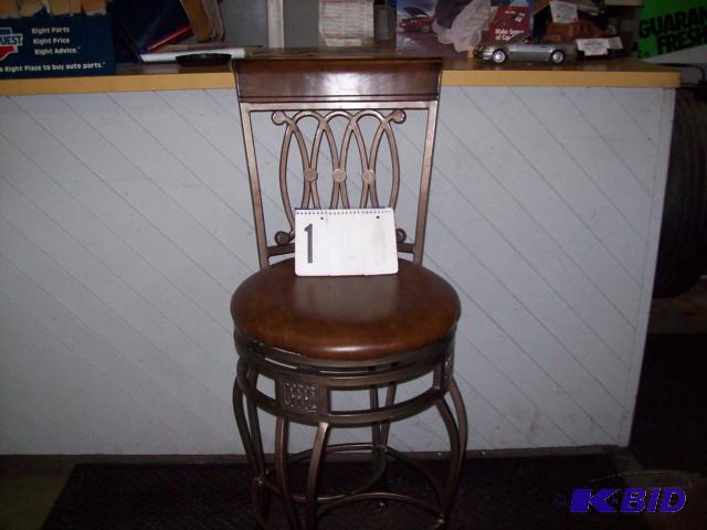 Swivel Bar Stool Bronze Metal With Brown Pad ...
