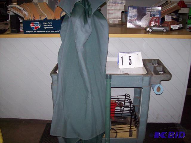 Green Patio Umbrella, slightly Faded...