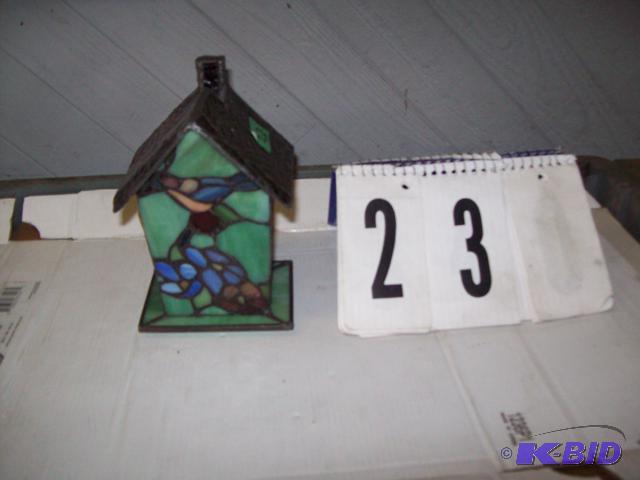Stained Glass Bird House For Tea Lights...