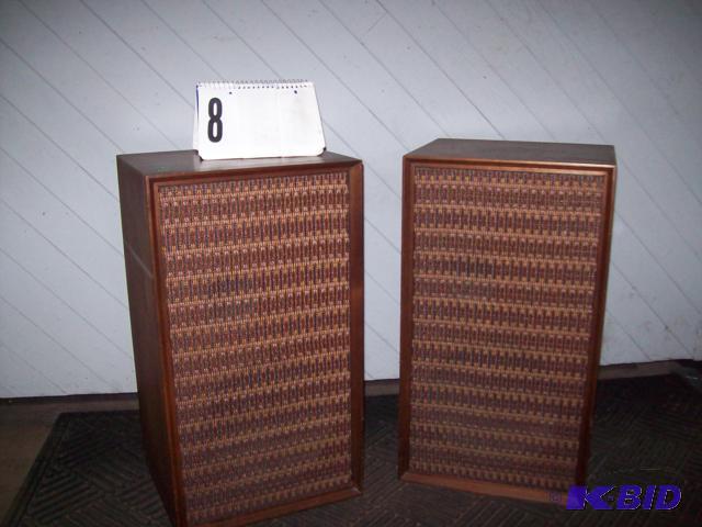 Pair of Wood Stereo Speakers, 24&quot tall, ...