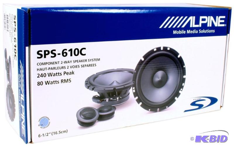 lot 25 image: Alpine SPS-610 6- 2-Way Car Speakers