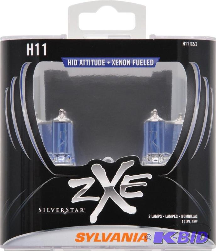 lot 36 image: SYLVANIA H11 SilverStar zXe High Performance Halogen Headlight Bulb, (Pack of 2