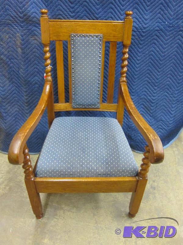 Ornate Wood & Upholstered Chair