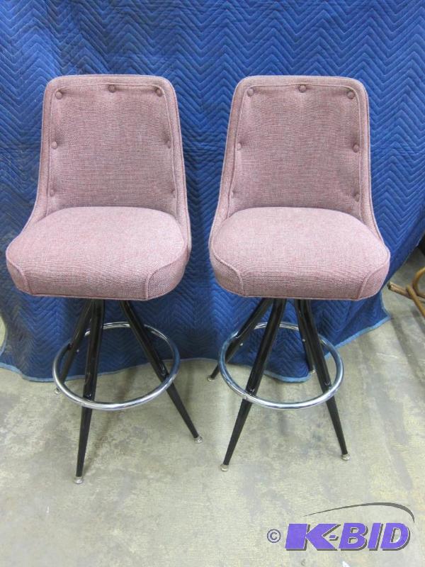 4 Upholstered Bar Chairs w Backs