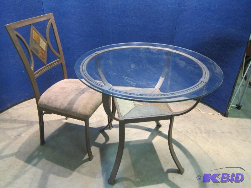 Patio Table w Matching Chair plus Wicker Bar Chair