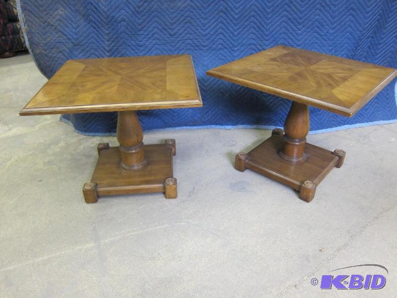 2 Solid Wood End Tables