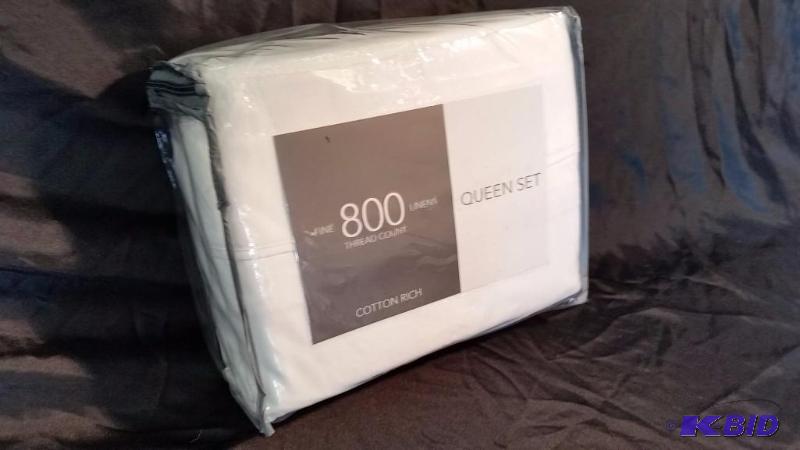 Cotton Rich White 800 Thread Count Queen size Sheet set.  New in Package.  All there