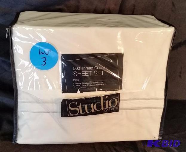Studio Cream   500 Thread Count    King    New in Package All there.