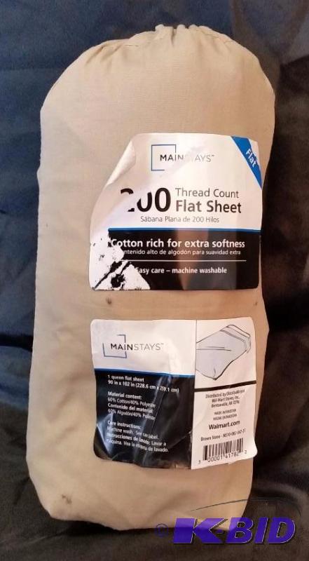 New in Package  Beige  Single Queen Size Fitted Sheet.  Overstock