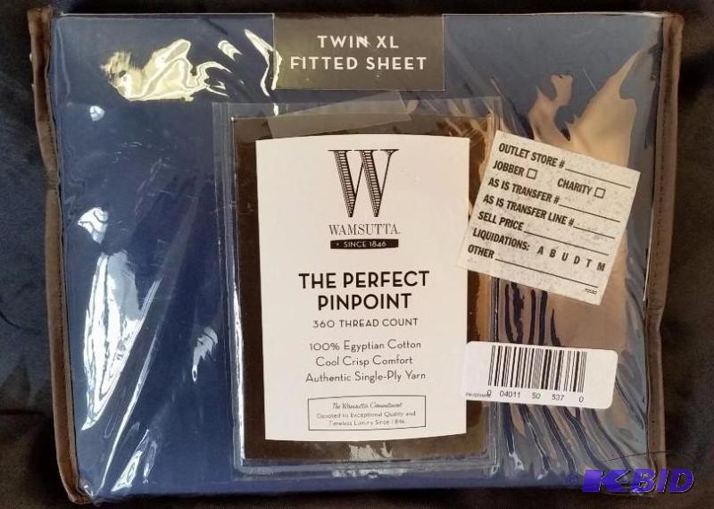 Wamsutta New in Package Navy 360 Thread Count Twin XL Single Fitted Sheet.  OverStock