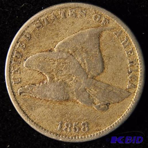 1858 FLYING EAGLE CENT FINE SMALL LETTERS VARIETY