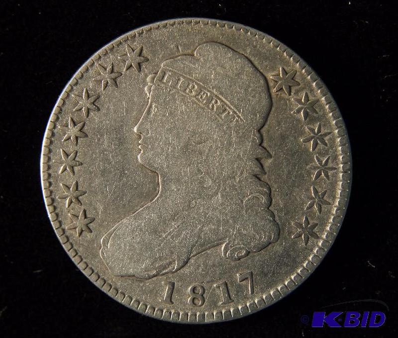 1817 CAPPED BUST SILVER HALF DOLLAR FINE