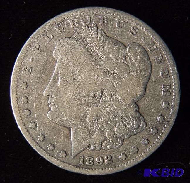 1892 CC CARSON CITY MORGAN DOLLAR VG