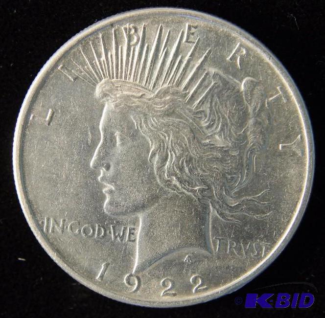 1922-P Peace Dollar AU