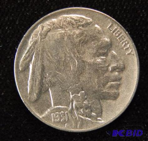 1931 S BUFFALO NICKEL CHOICE AU
