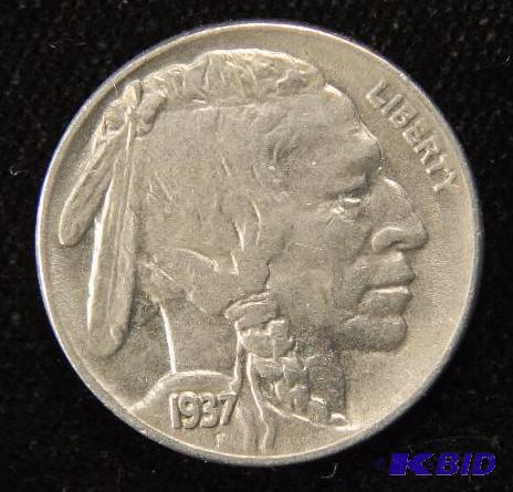 1937 BUFFALO NICKEL AU