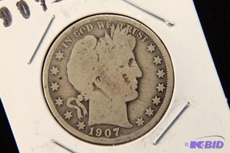 1907 BARBER HALF DOLLAR