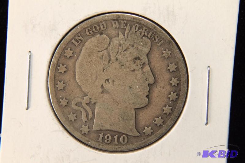 1910 S BARBER HALF DOLLAR