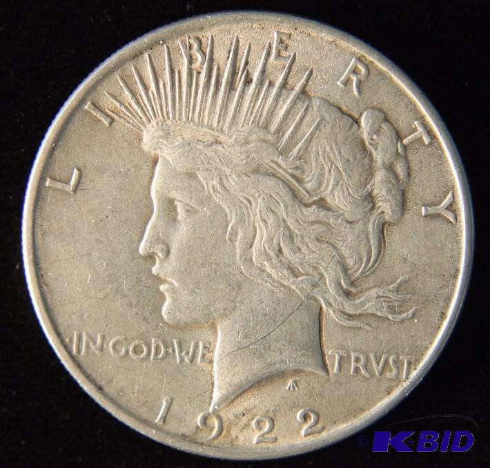 1922 PEACE DOLLAR XF