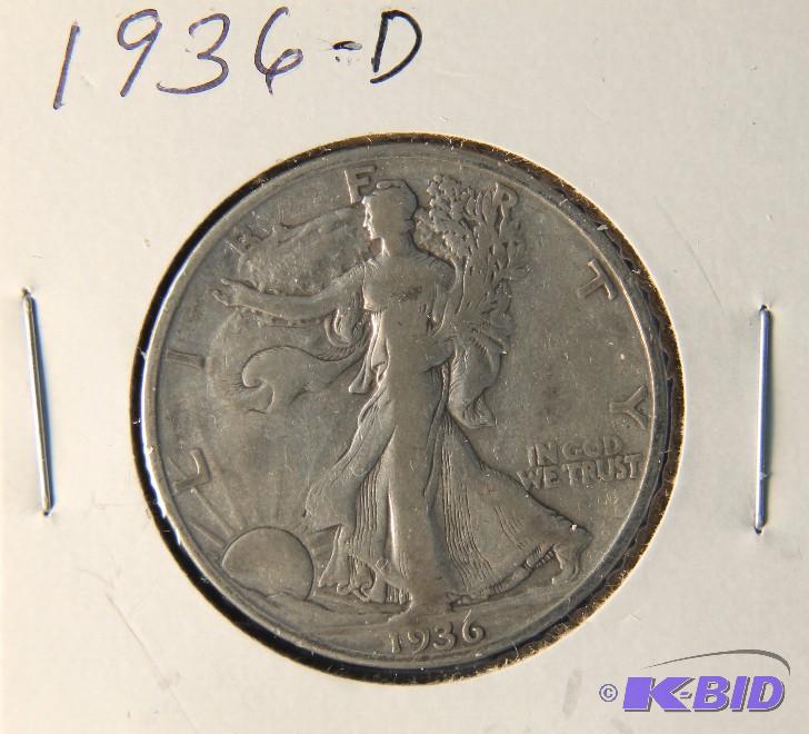 1936 D WALKING LIBERTY HALF DOLLAR