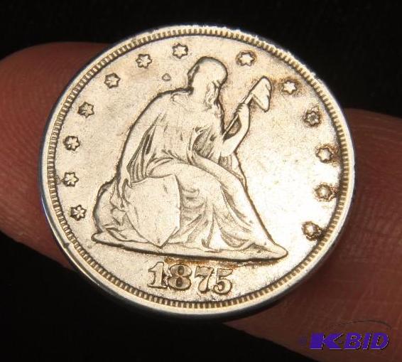 1875 CC CARSON CITY TWENTY CENT COIN KEY DATE