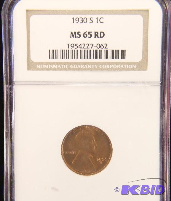 1930 S LINCOLN WHEAT CENT GEM UNC NGC MS 65 RD